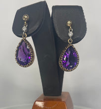 Load image into Gallery viewer, Pre-loved Amethyst Earrings