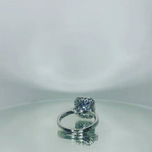 Load and play video in Gallery viewer, Platinum Diamond And Sapphire Ring
