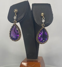 Load image into Gallery viewer, Pre-loved Amethyst Earrings
