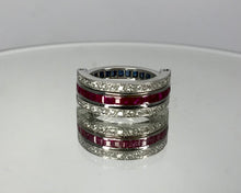 Load image into Gallery viewer, Diamond And Sapphire And Ruby Ring
