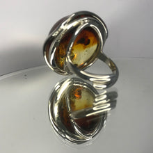 Load image into Gallery viewer, Silver And Amber Ring
