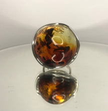 Load image into Gallery viewer, Silver And Amber Ring
