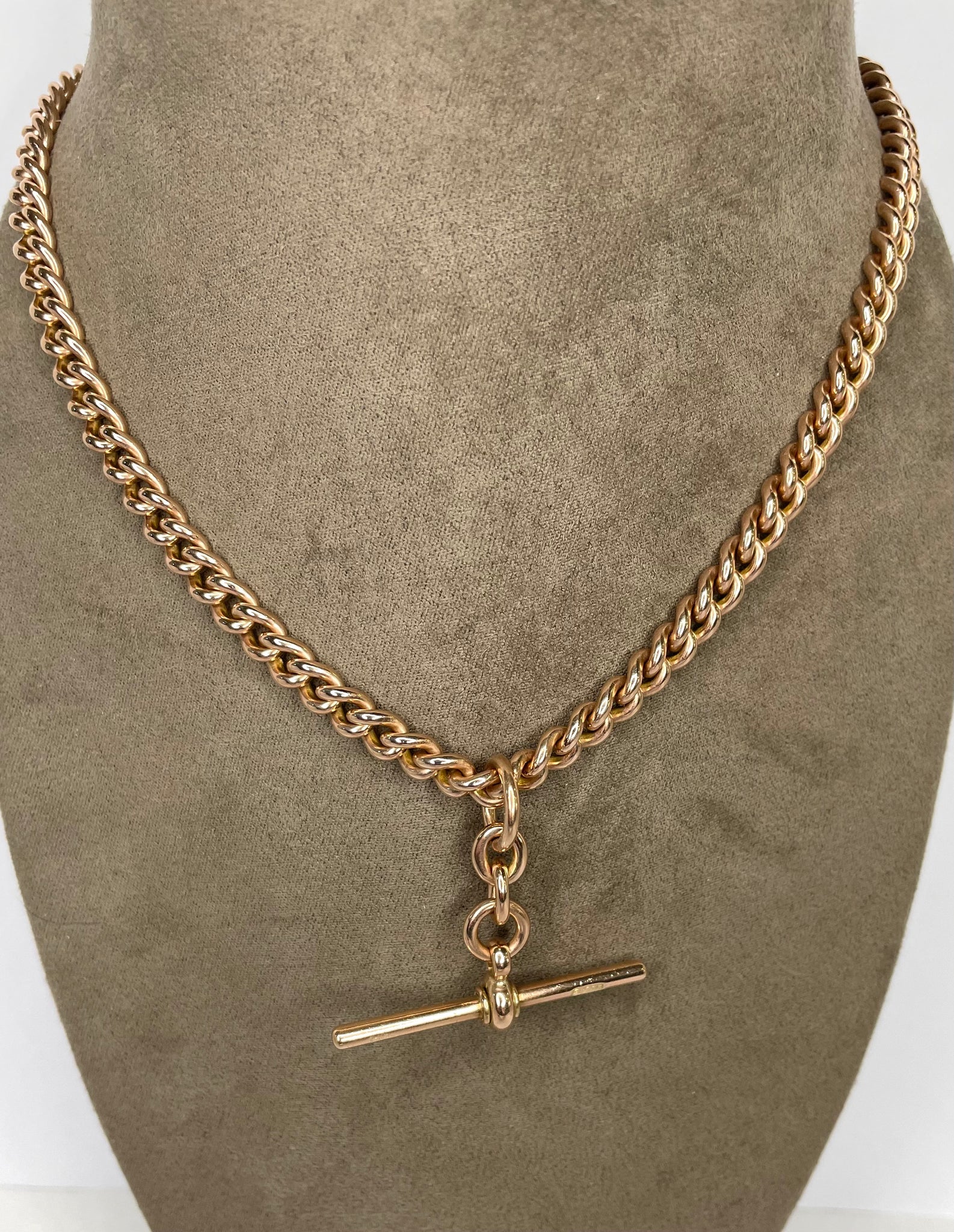 9ct Rose Gold Double Albert Chain from 1920! Enquire About Similar
