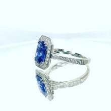 Load image into Gallery viewer, Platinum Diamond And Sapphire Ring
