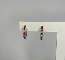 Load image into Gallery viewer, Diamond And Ruby Earrings

